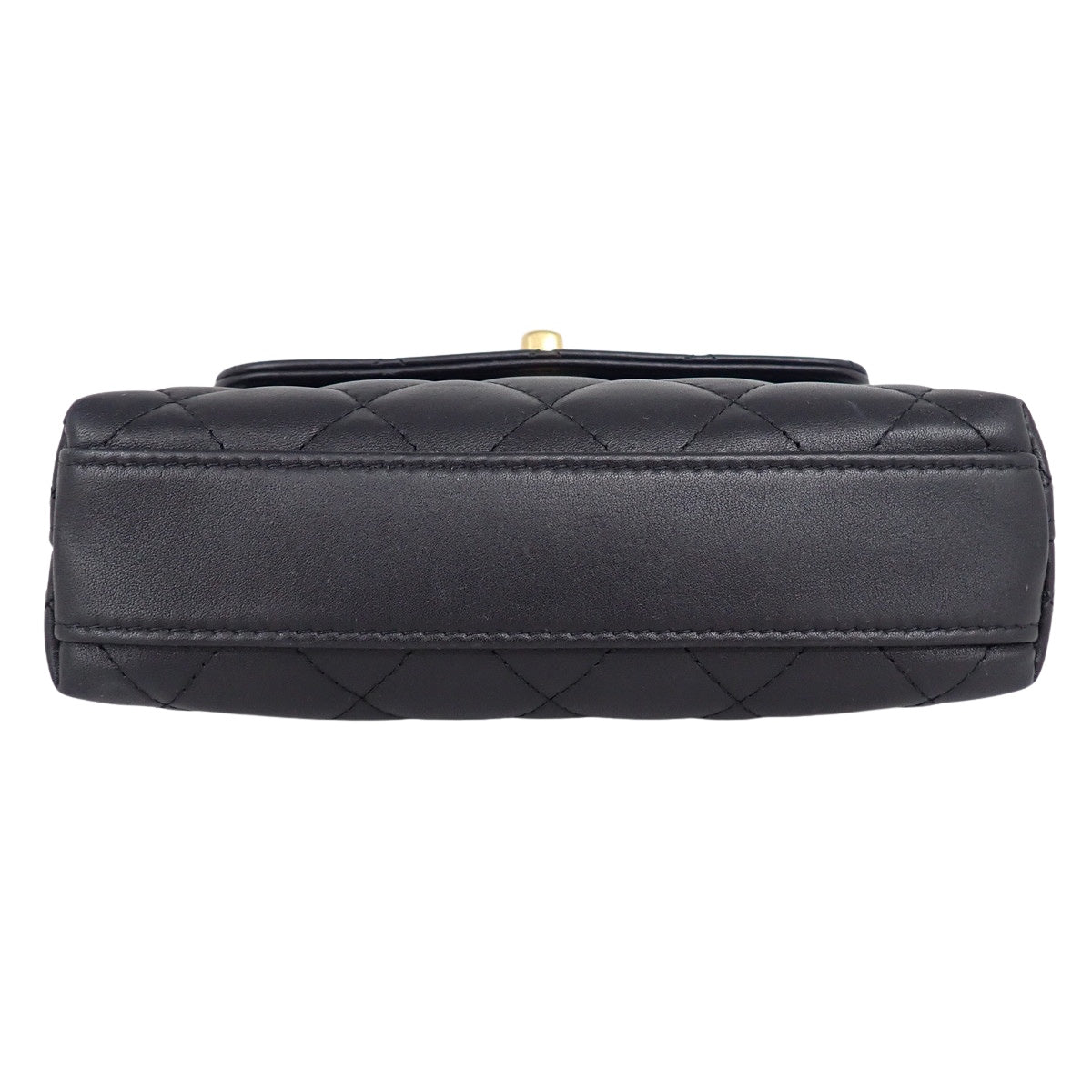 Matelassé Métiers d'Art Limited Strass Coco Handle Chain Shoulder Bag Lambskin Black AS2215