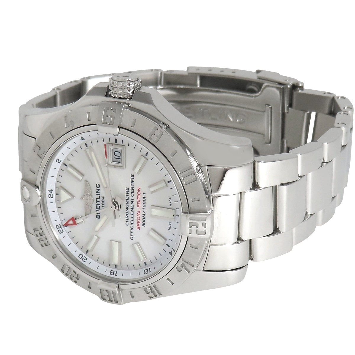アベンジャーII GMT A32390 SS ホワイトシェル文字盤 ホワイト 自動巻き メンズ