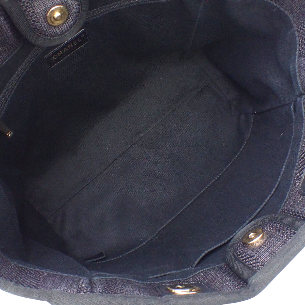 Deauville Shopping Bag Canvas Leather Black AS3257