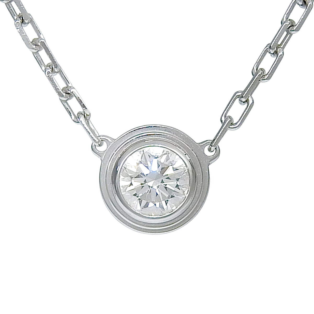 D'Amour necklace, large model, diamonds, 18K white gold, 2.8g
