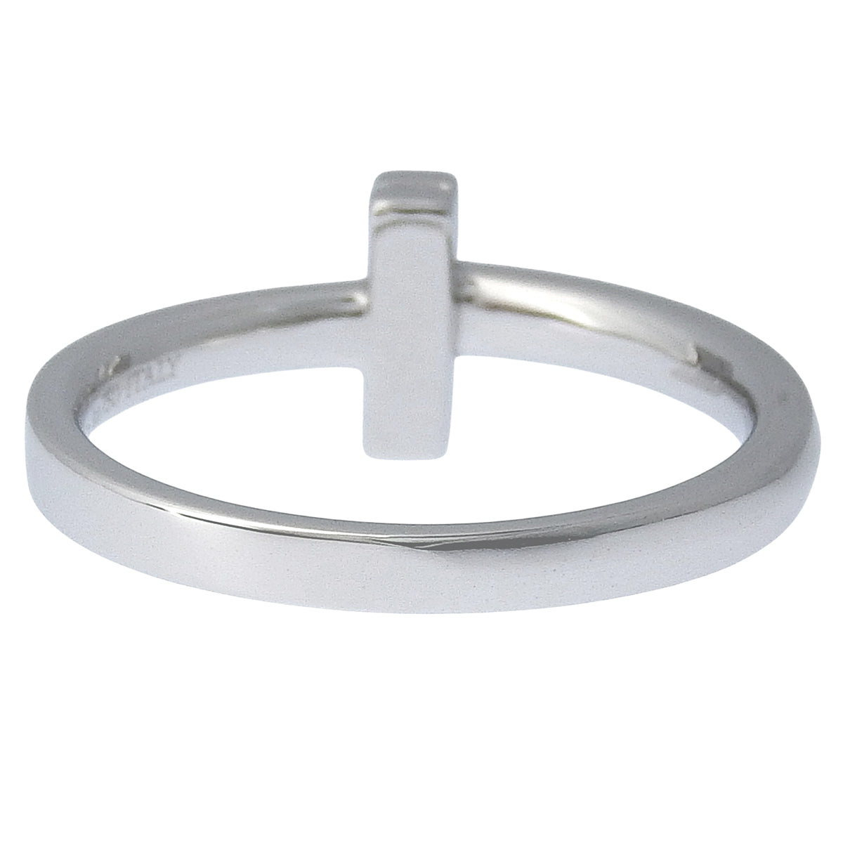 Tワン リング ホワイトゴールド K18WG 10(50)号 4.1g ジュエリー