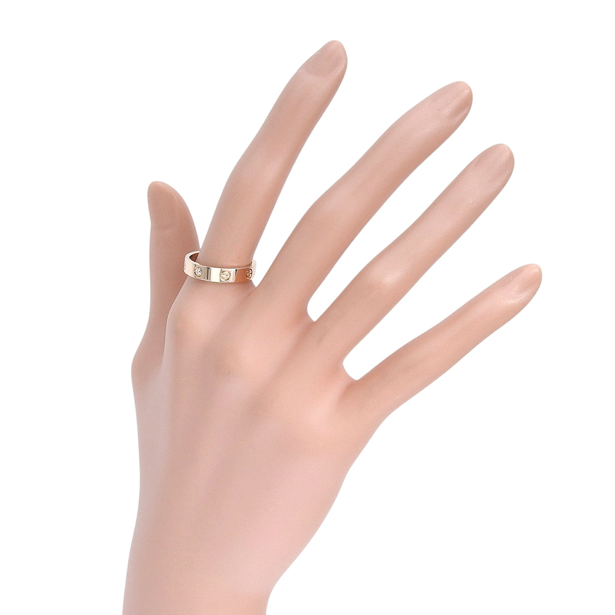CARTIER(カルティエ) ラブコレクション LOVEリング スモールモデル ダイヤモンド B4050700 ピンクゴールド K18PG 55 4.8g 指輪 ラブリング 1PD ジュエリー レディース 40802215035【中古】【アラモード】