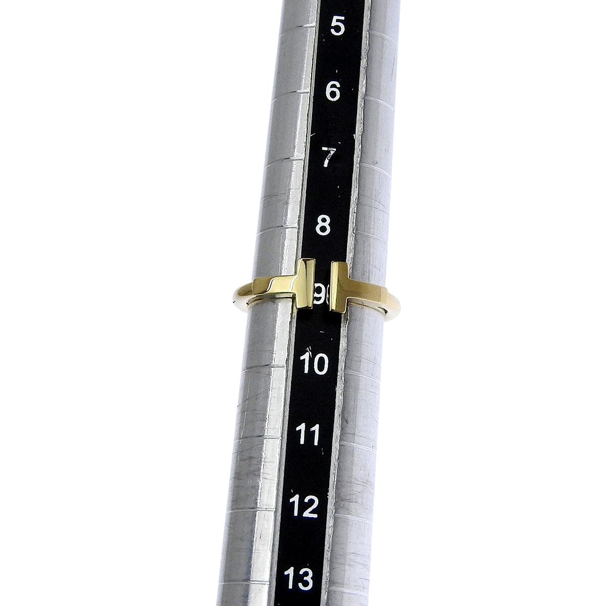 T Wire Ring, Yellow Gold, K18YG, Size 9 (49), 3.0g