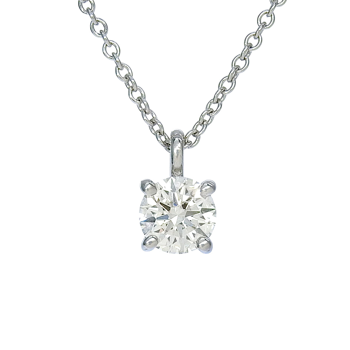 TIFFANY&Co.(ティファニー) D0.38 ソリティア ネックレス ダイヤモンド プラチナ Pt950 2.5g 1PD ジュエリー レディース 40802215063【中古】【アラモード】