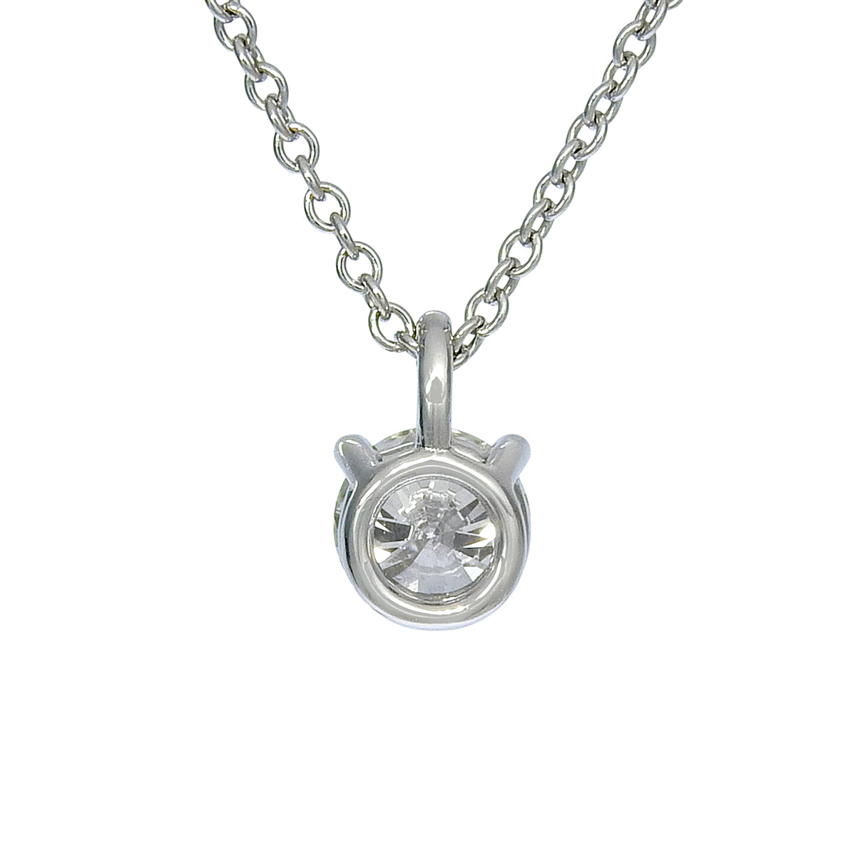 TIFFANY&Co.(ティファニー) D0.38 ソリティア ネックレス ダイヤモンド プラチナ Pt950 2.5g 1PD ジュエリー レディース 40802215063【中古】【アラモード】