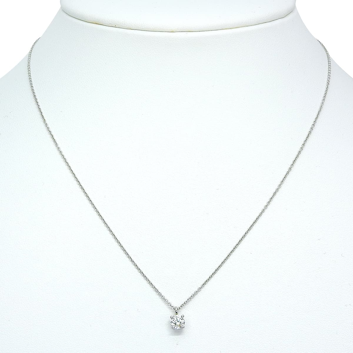 TIFFANY&Co.(ティファニー) D0.38 ソリティア ネックレス ダイヤモンド プラチナ Pt950 2.5g 1PD ジュエリー レディース 40802215063【中古】【アラモード】