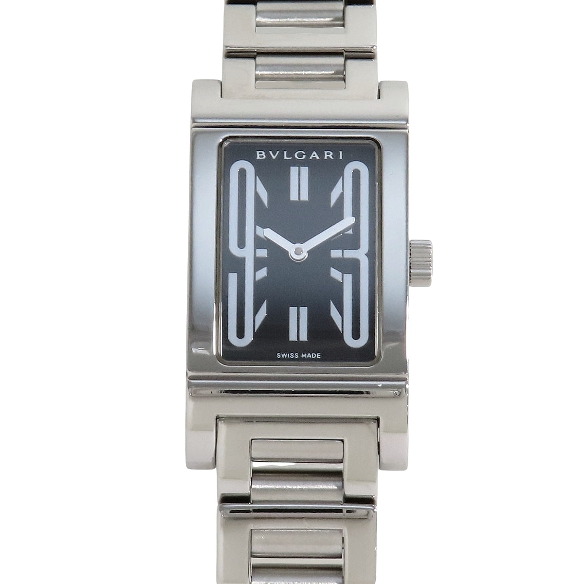 Retangolo RT39BSS SS Black Quartz Women's