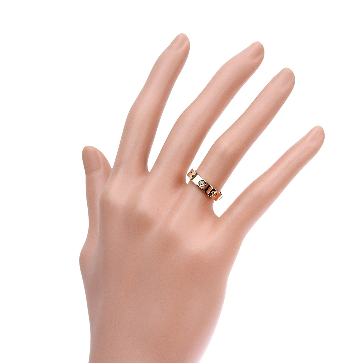 LOVE ring, small model, 1 diamond, 18K rose gold, 48, 4.1g