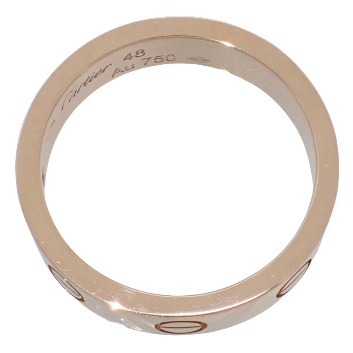 Cartier LOVEリング スモールモデル ダイヤ1石 ダイヤモンド ピンクゴールド K18PG 48 4.2g 1PD