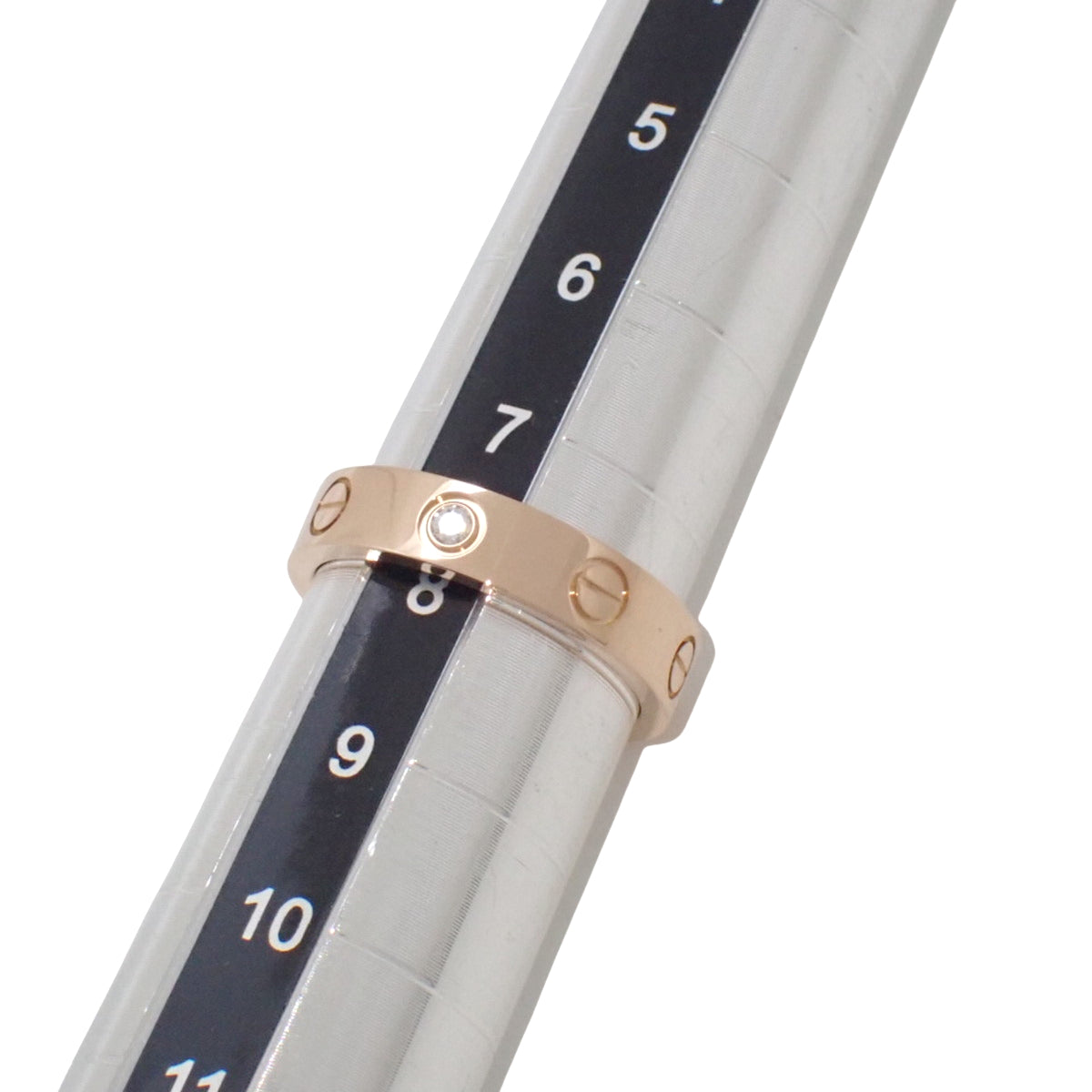 Cartier LOVEリング スモールモデル ダイヤ1石 ダイヤモンド ピンクゴールド K18PG 48 4.2g 1PD