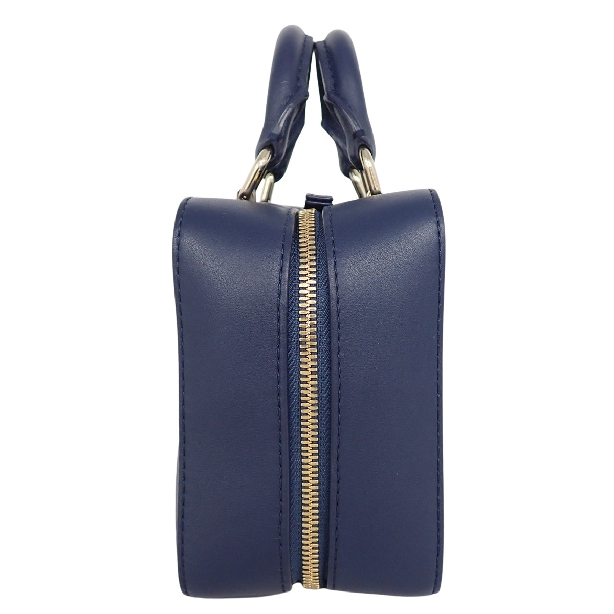 Matelassé Vanity Bag, Lambskin, Navy, AS1286