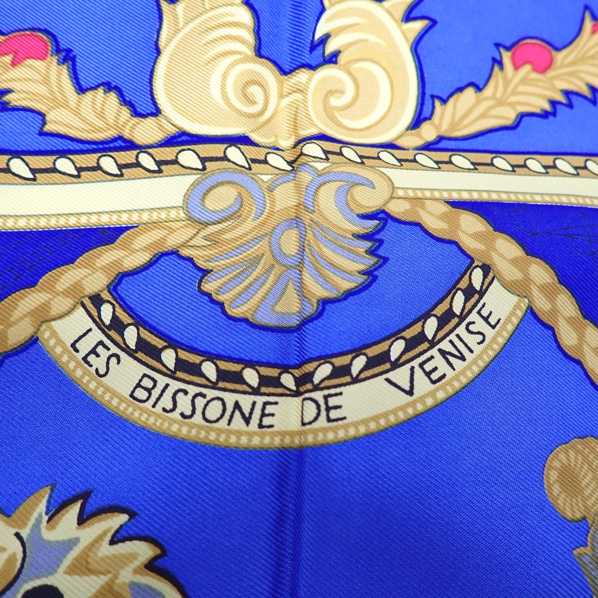 Les Bissone de Venise ヴェネツィアの舟遊び カレ90 シルク