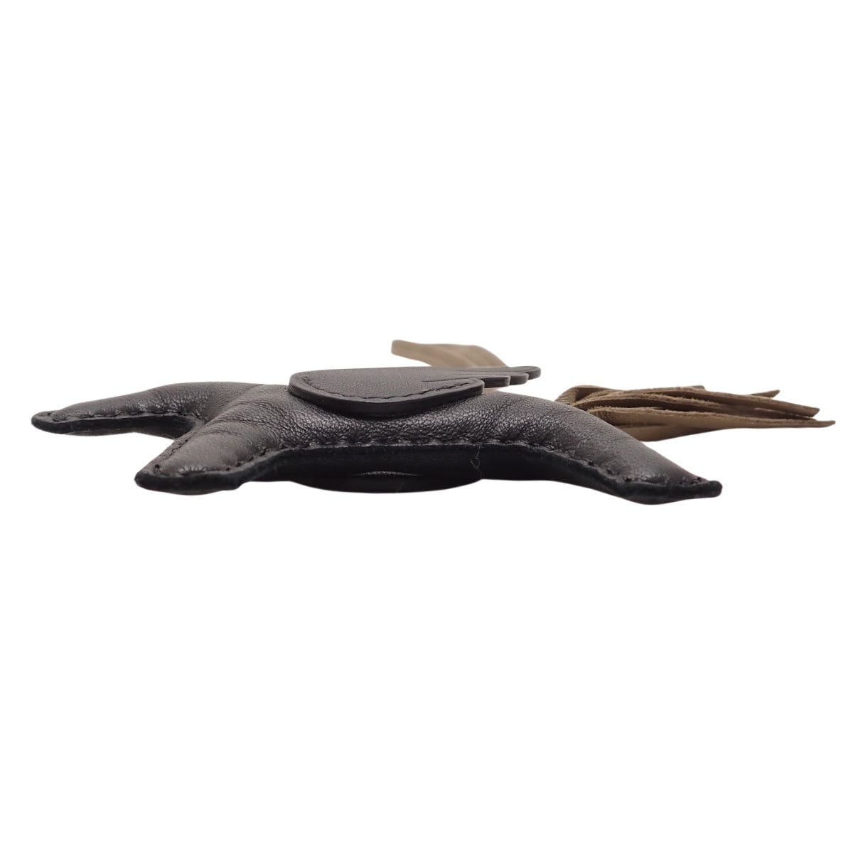 Rodeo charm Pegasus PM Agneau Milo Swift leather Black/Etoupe W-engraved