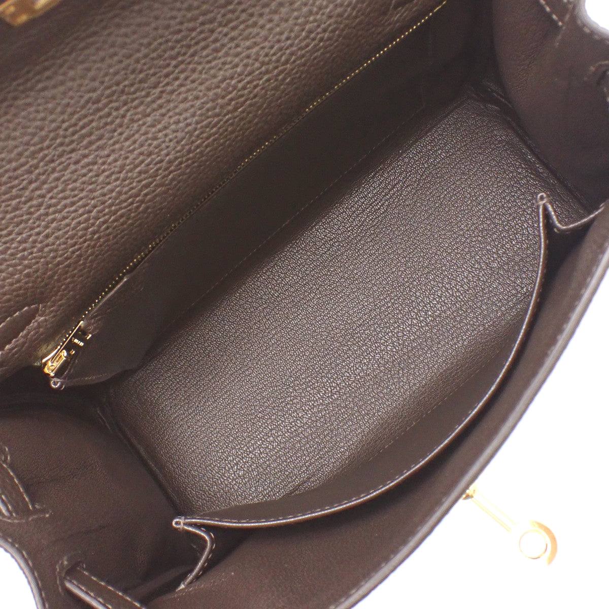 ケリー25 (内縫い) トゴ ショコラ ゴールド金具 K刻印