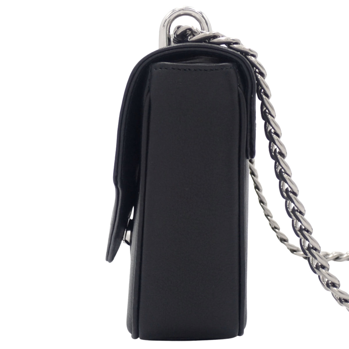 Chain Shoulder Bag, Leather, NERO, 1BD300