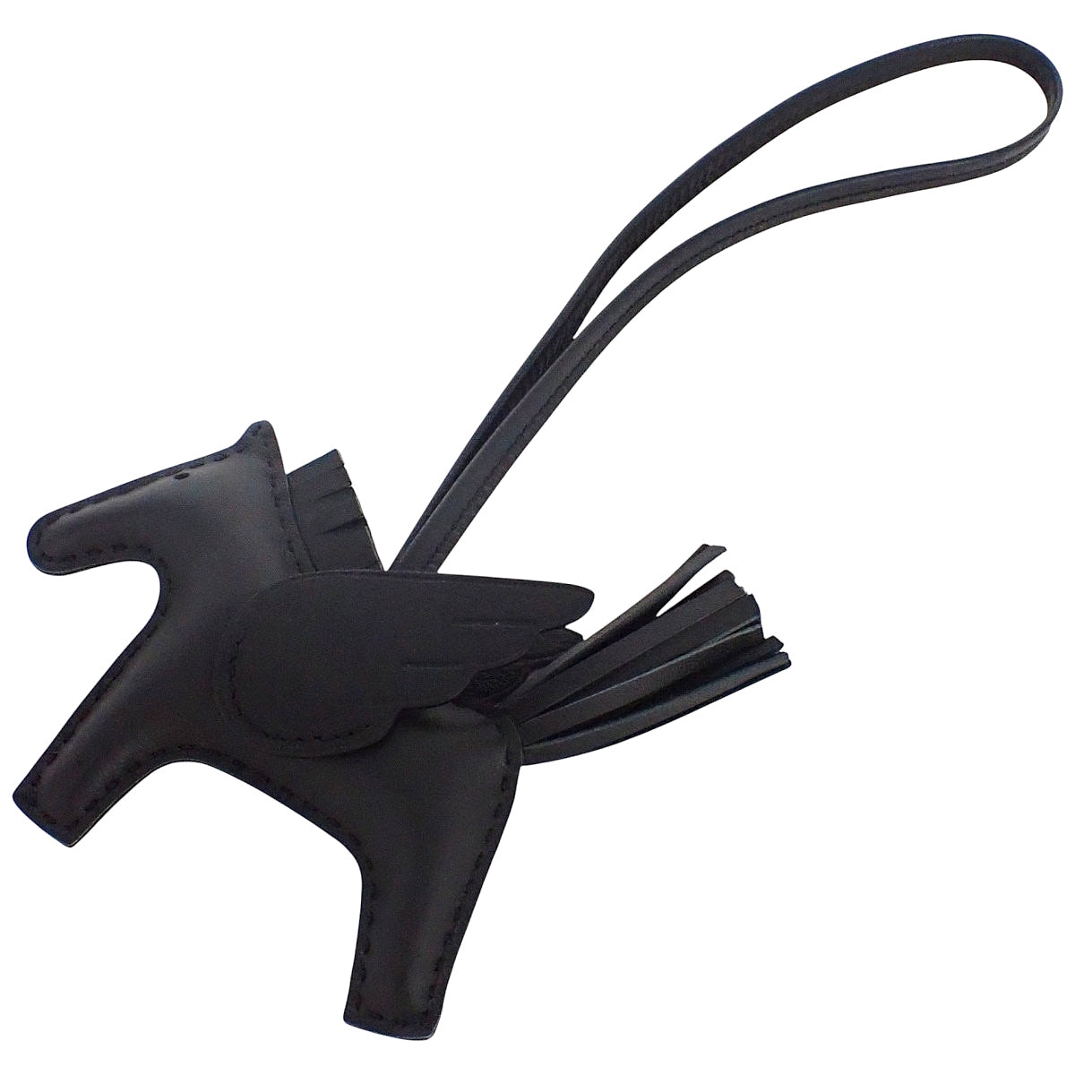 Rodeo Charm Pegasus PM Agneau Milo Swift Black K stamp