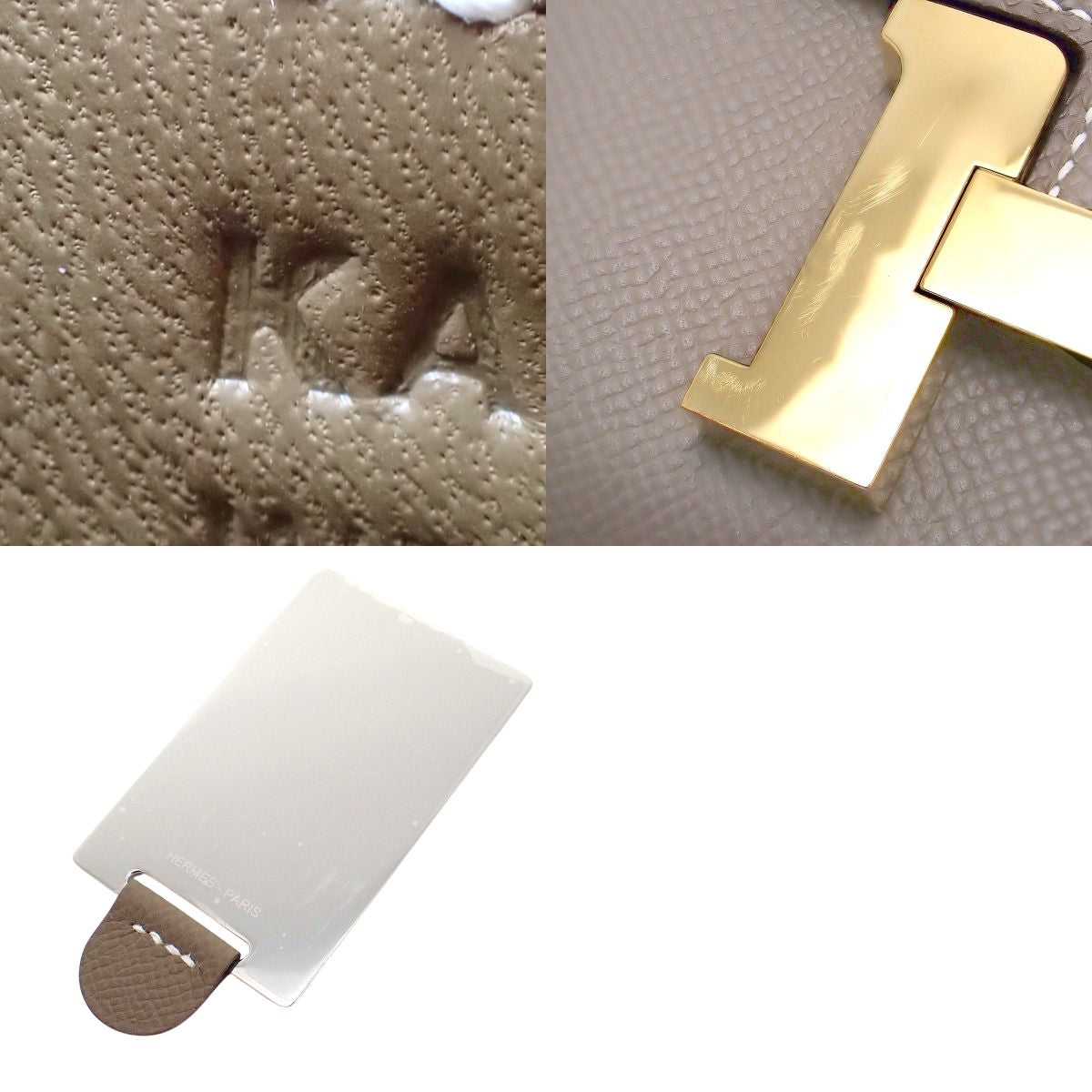 コンスタンス3ミニ ミロワール ヴォーエプソン エトゥープ ゴールド金具 K刻印