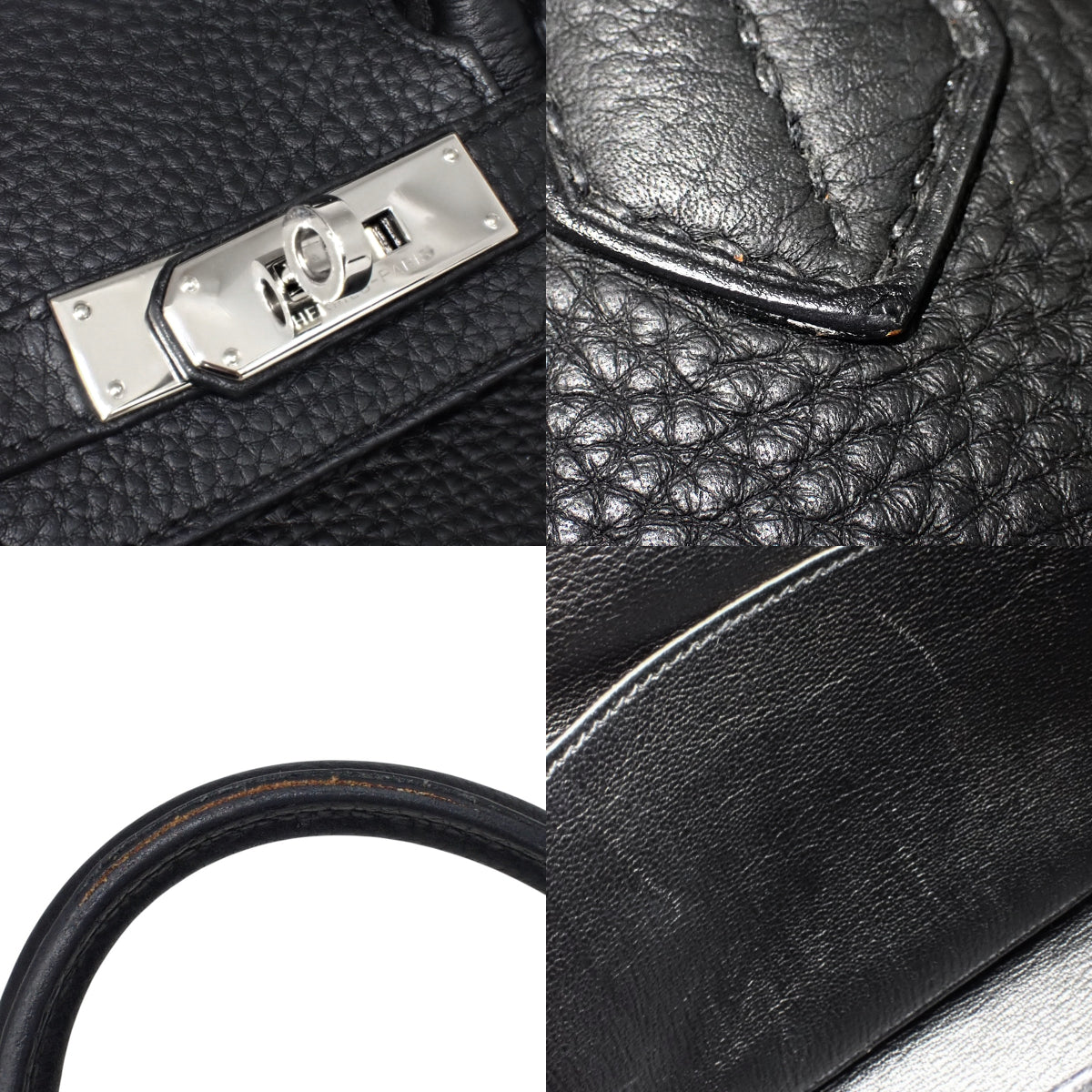バーキン30 トリヨンクレマンス パラジウム金具 ブラック シルバー金具 □N刻印