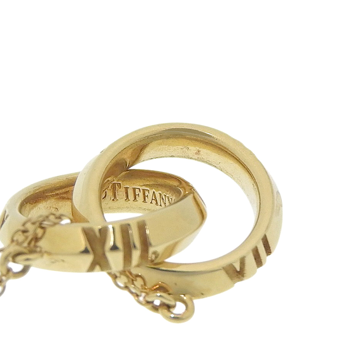 Atlas X Closed Interlocking Necklace Yellow Gold K18YG 5.6g
