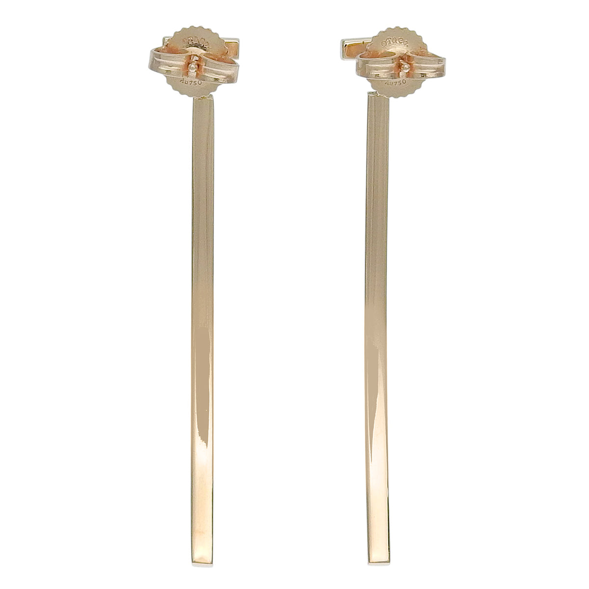 Tワイヤーバー ピアス ピンクゴールド K18PG 4.7g