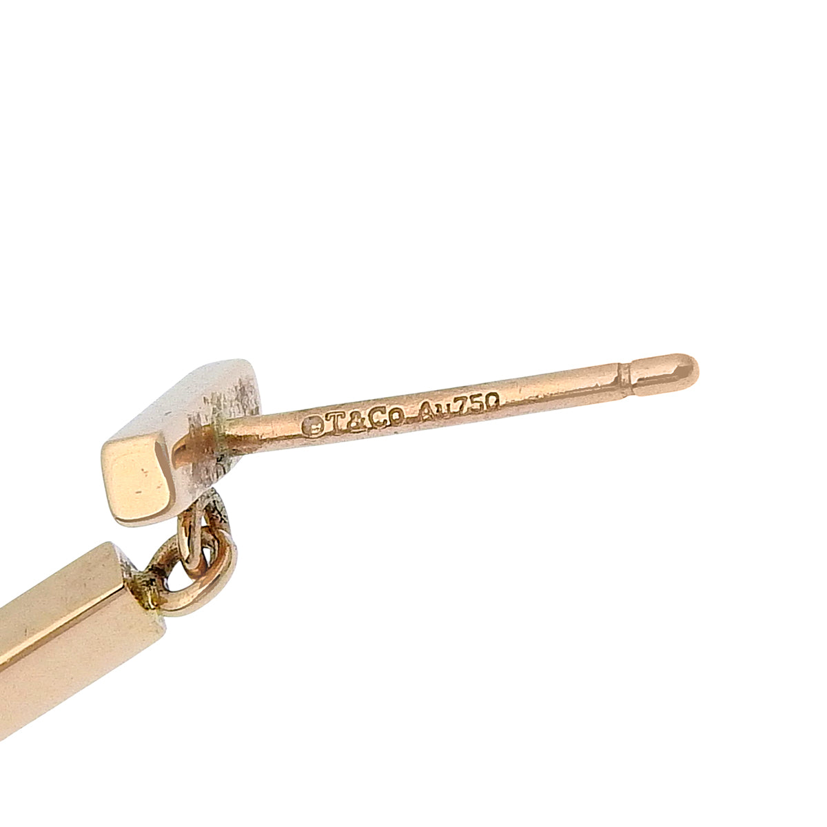 Tワイヤーバー ピアス ピンクゴールド K18PG 4.7g