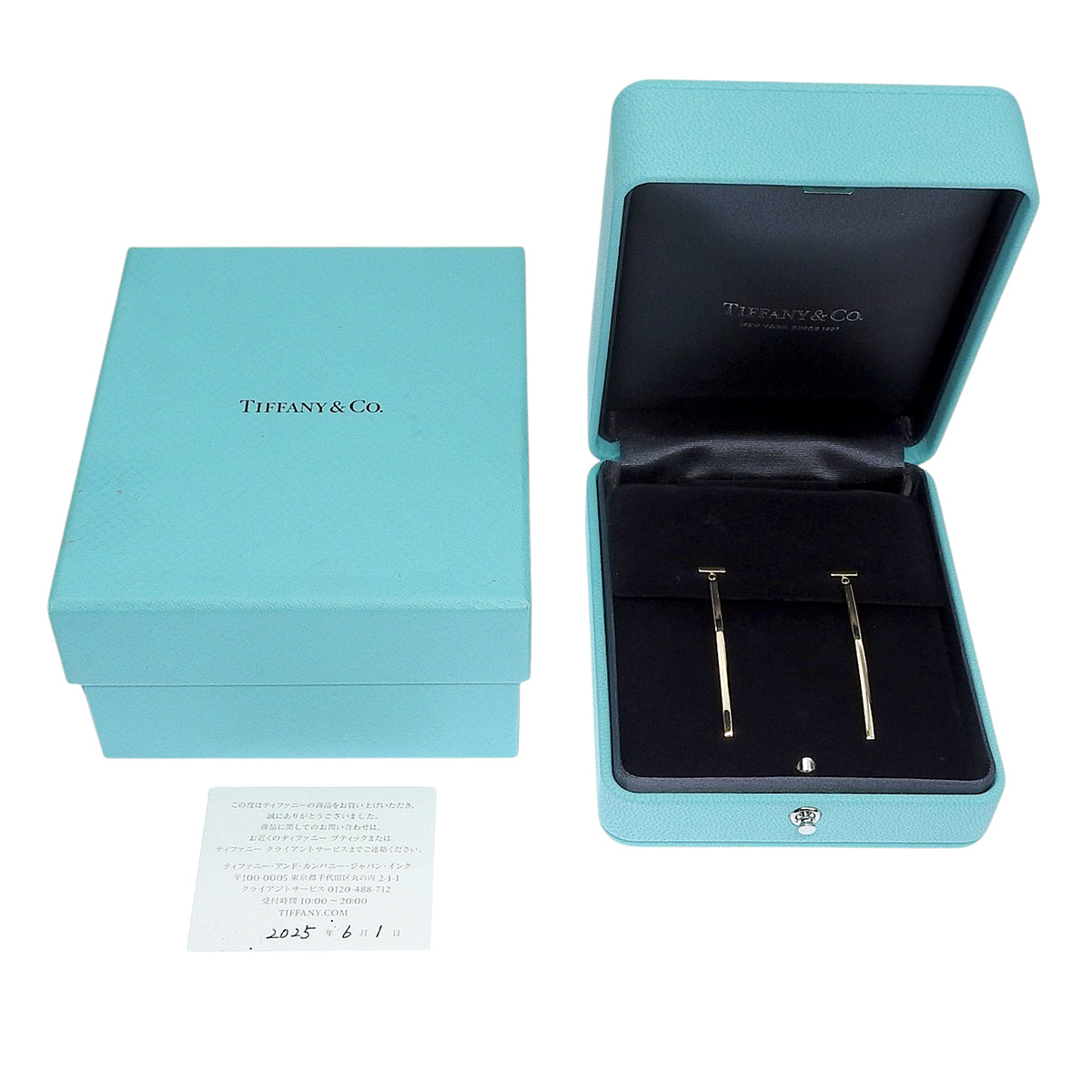 Tワイヤーバー ピアス ピンクゴールド K18PG 4.7g