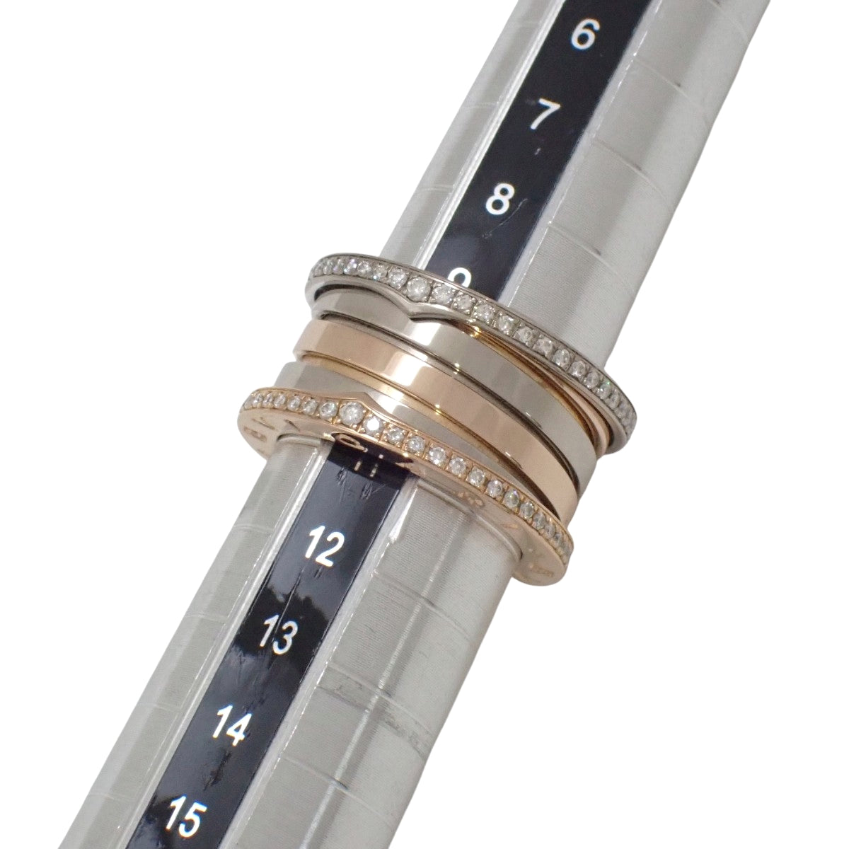 ビー・ゼロワン パーフェクトミステイク リング ダイヤモンド ホワイトゴールド K18WG ピンクゴールド K18PG 51 11.1g