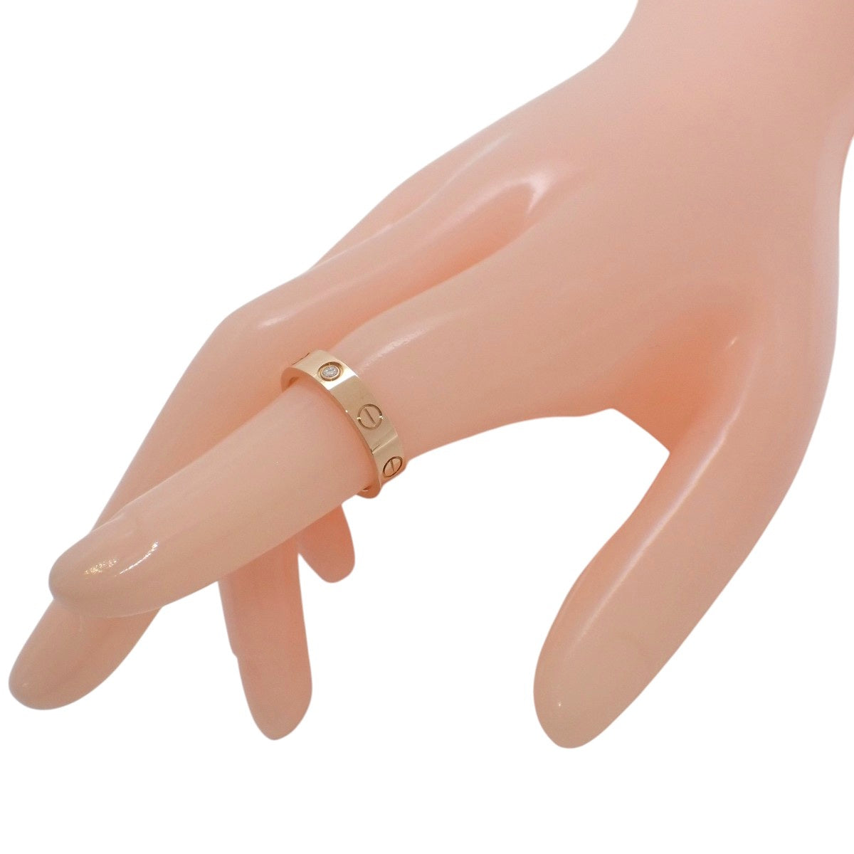 LOVEリング スモールモデル ダイヤモンド1石 ダイヤモンド K18PG 48 4.0g 1PD