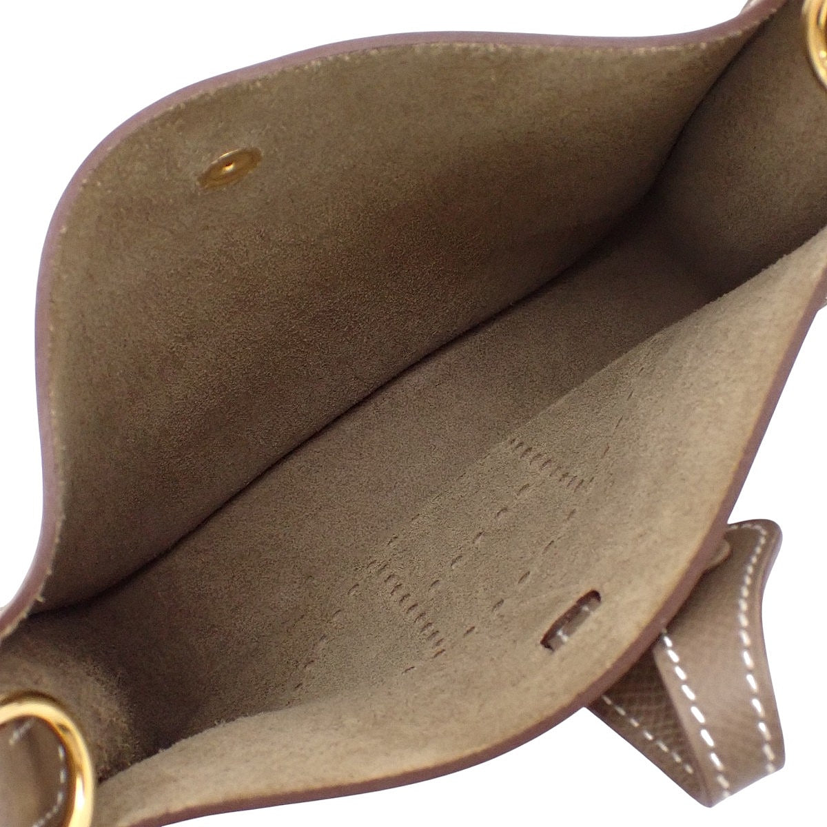 Evelyne Sellier TPM, Epsom leather, Etoupe, Gold hardware, K stamp