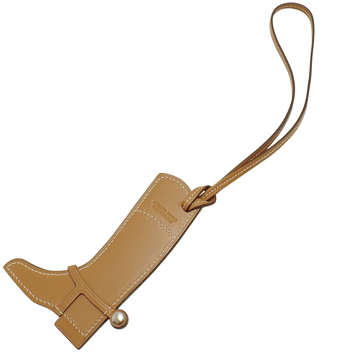 Paddock Bot Charm, Veau Swift/Veau Butler, Jaune de Naples/Naturel Sable