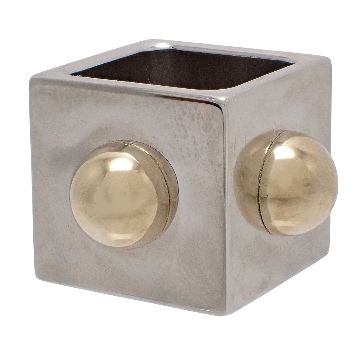 Collier de Chien Cube Scarf Ring, Metal, Metal (GP), 603274S