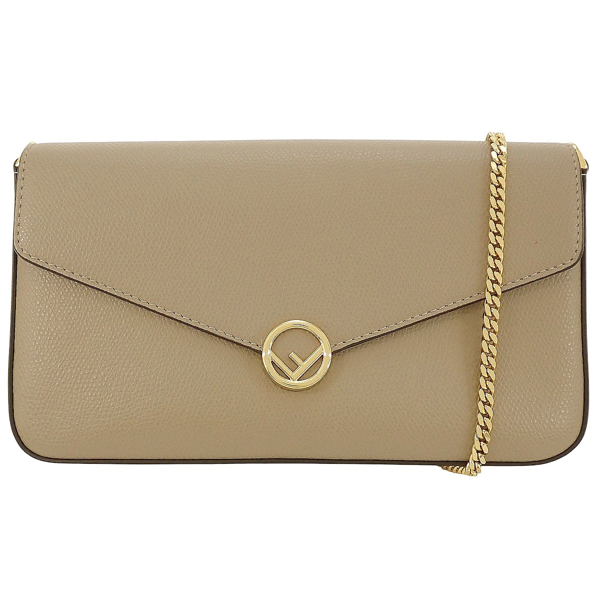 Fendi F Is Fendi 链条钱包 皮革 灰褐色 8BS032