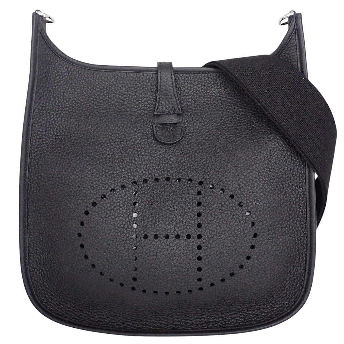 エヴリン3PM トリヨンクレマンス ブラック シルバー金具 W刻印