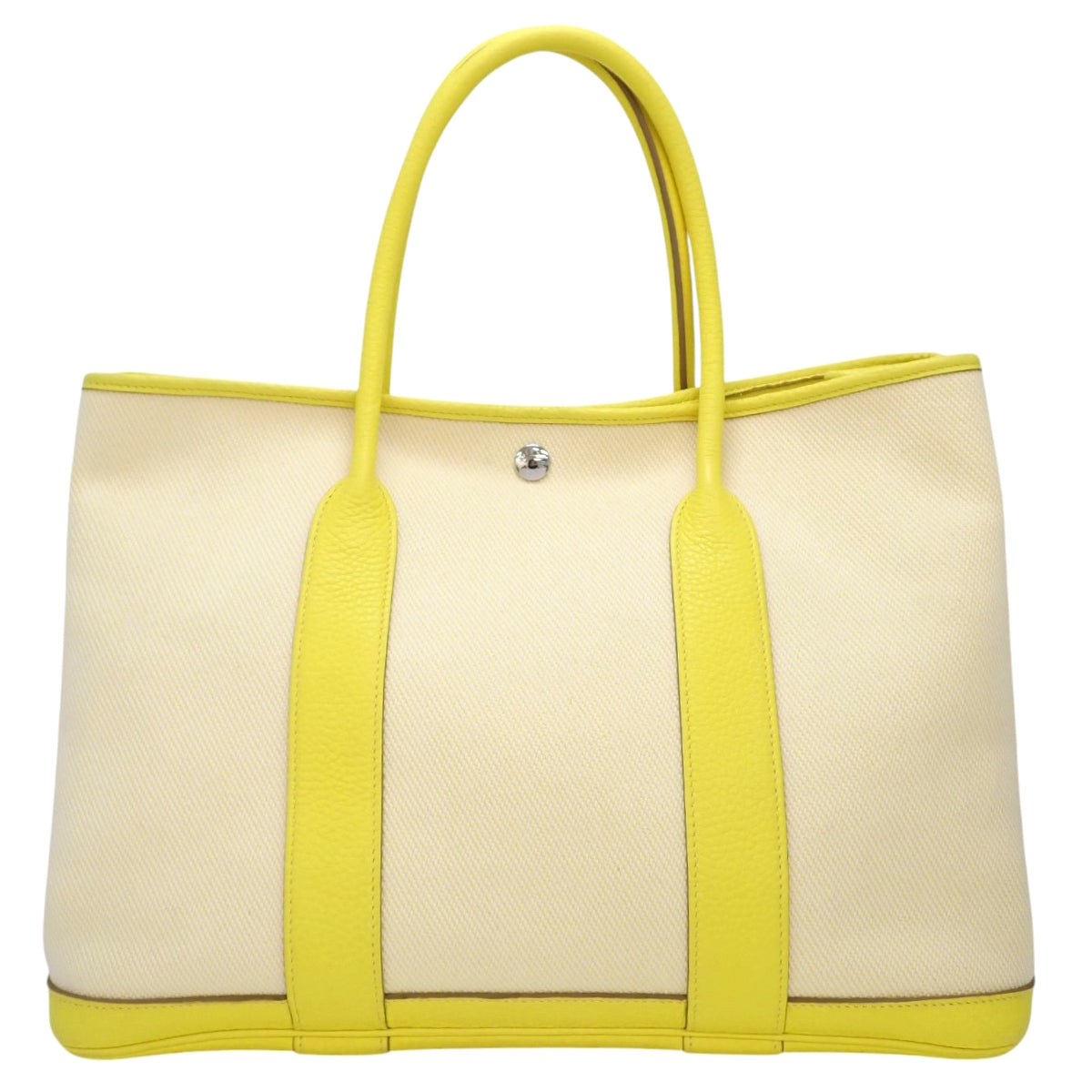 Garden Party PM Toile Ash Nego Nd Lime Silver Hardware Y Engraving
