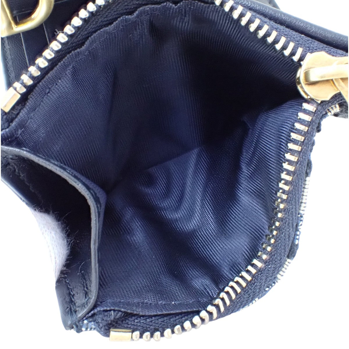 トロッター SADDLE ロータスウォレット ディオール オブリークジャガード ネイビー ブルー ベージュ S5652CTZQ_M928
