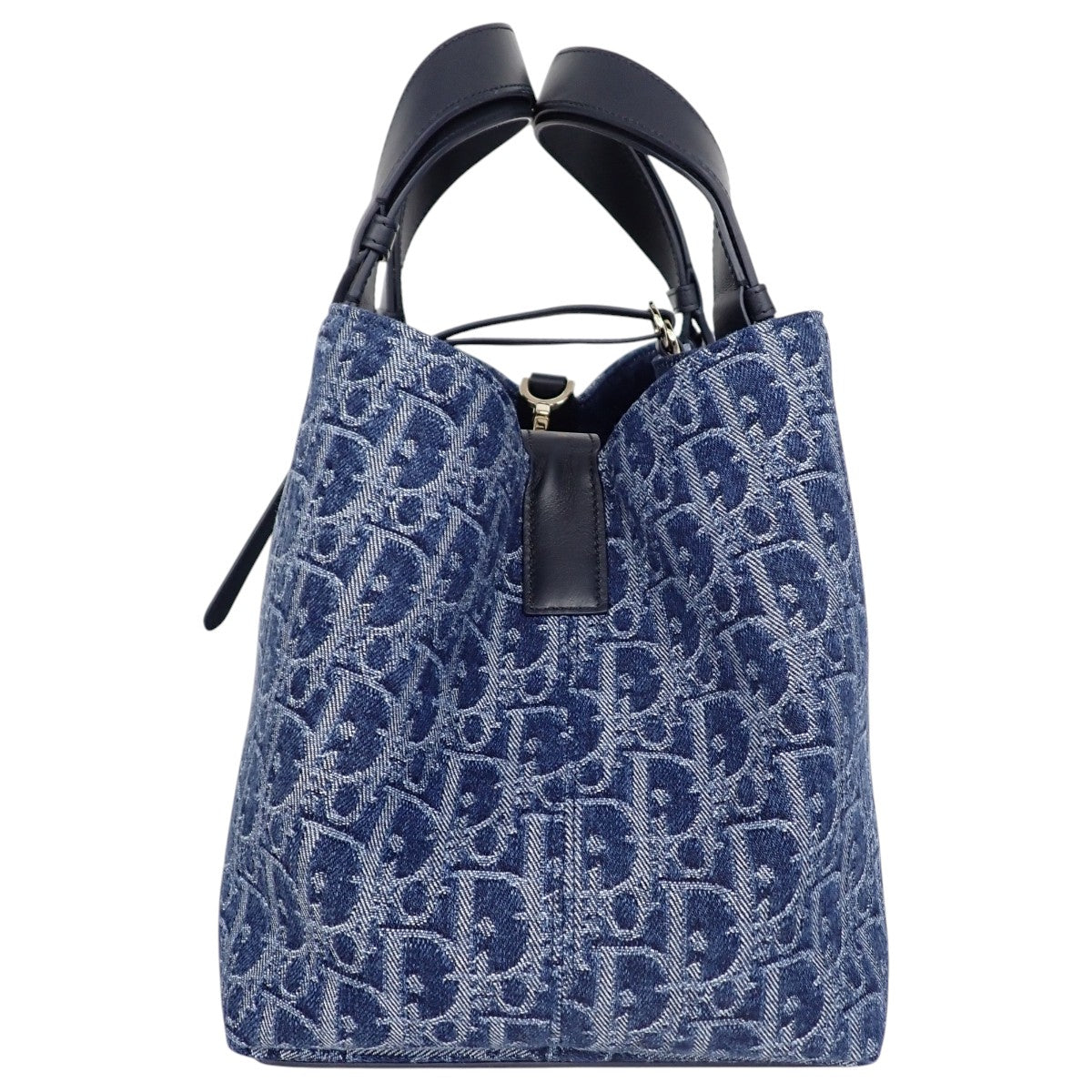 Dior Toujours バッグ ミディアム コットンデニム レザー デニム ディオール オブリーク ジャカード ブルー M2821ODCE_M49E