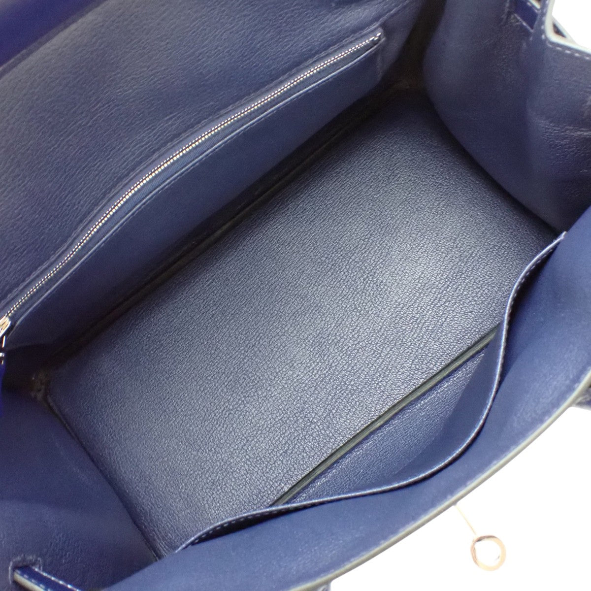 Birkin 30 Tadelakt Bleu Electrique Silver Hardware W Stamp