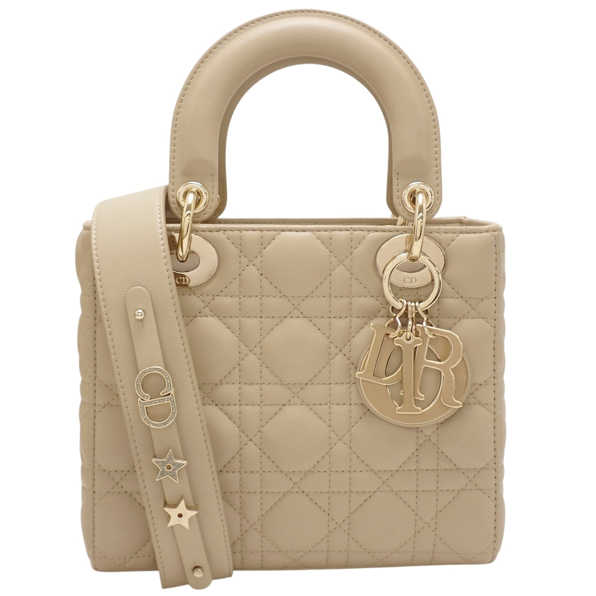 カナージュ Lady Dior My ABCDior バッグ スモール ラムスキン パウダーベージュ M0538ONGE_M51U