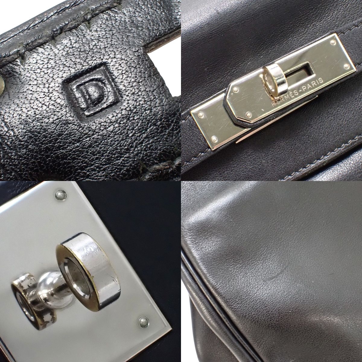 ケリー32 (内縫い) ヴォーガリバー パラジウム金具 ブラック シルバー金具 □D刻印