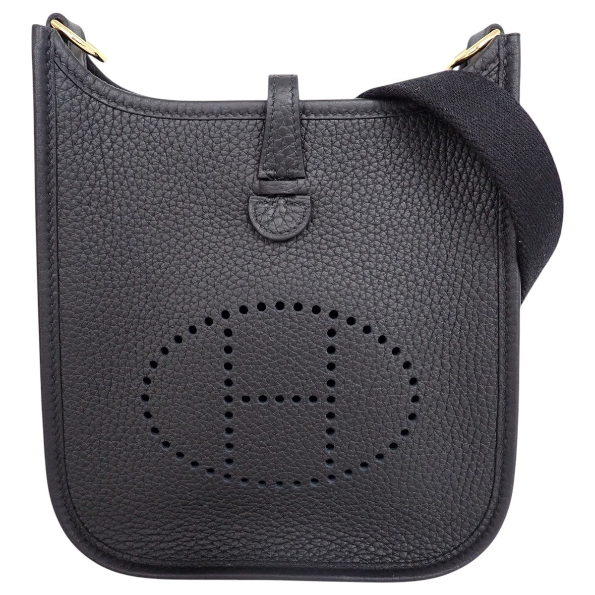 Evelyn TPM Taurillon Clemence Black Silver-Tone Hardware B Stamp