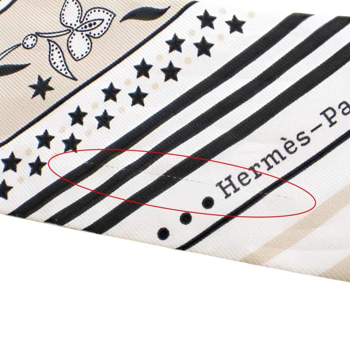 Festival des Amazones Bandana アマゾンの祭典・バンダナ ツイリー シルク グレージュ ノワール ブラン H064217S 04