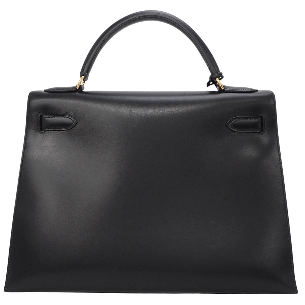 Kelly 32 (Outside Stitched) Box Calfskin Black Gold Hardware □C Stamp