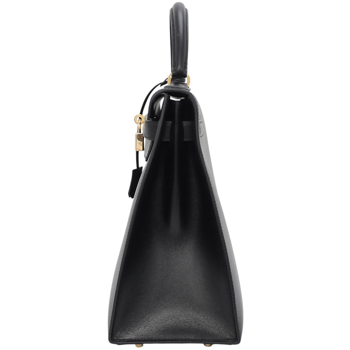 Kelly 32 (Outside Stitched) Box Calfskin Black Gold Hardware □C Stamp