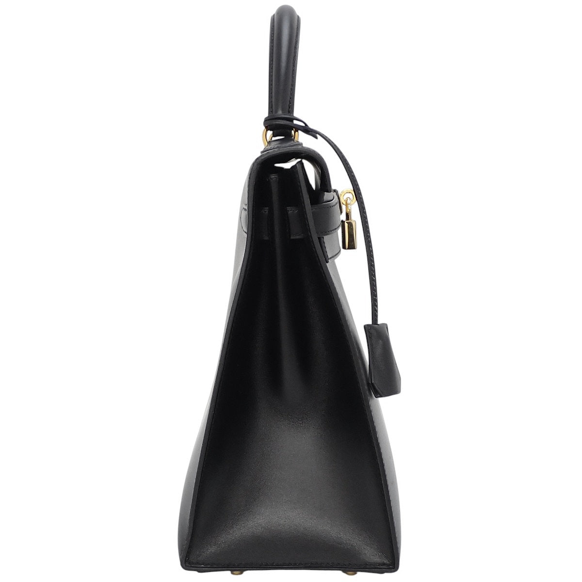 Kelly 32 (Outside Stitched) Box Calfskin Black Gold Hardware □C Stamp