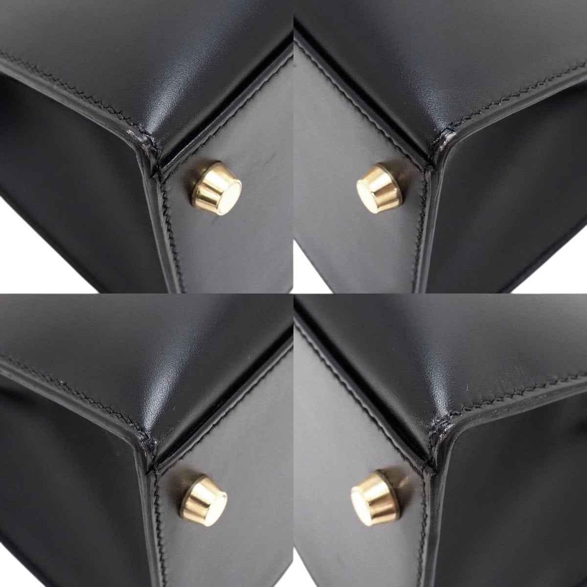 Kelly 32 (Outside Stitched) Box Calfskin Black Gold Hardware □C Stamp