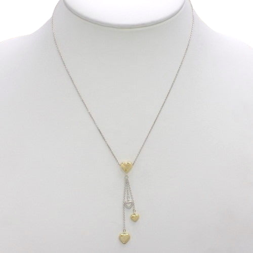 Multi-Heart Drop Pendant, Yellow Gold (K18YG) and White Gold (K18WG) Jewelry Accessory