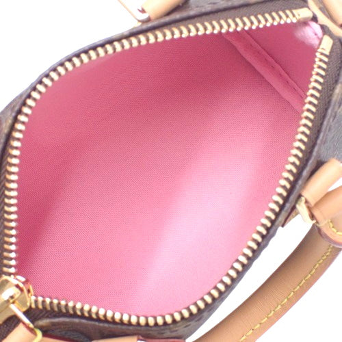 Monogram Nano Speedy, Monogram Canvas, Brown, Beige, Multicolor, M82624 (currently available as of January 2024), Vivienne 2-way shoulder mini bag.
