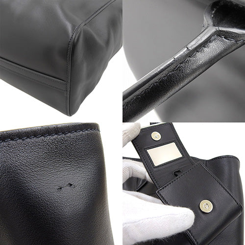 2-Way Tote Bag, Calfskin, CITY CALF NERO 1BG041, Shoulder Bag, Top Handle Bag, Handbag