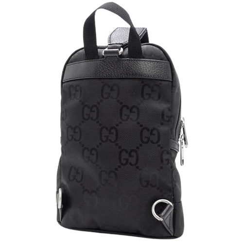 Off-the-Grid Sling Bag in GG Canvas, Black, 658631. Crossbody, shoulder, and over-the-shoulder bag. Jumbo GG.