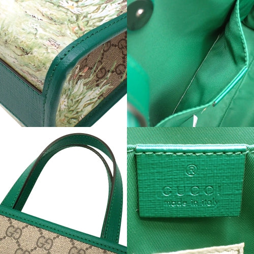 Gucci Children's Peter Rabbit Tote Bag, Mini Tote, Peter Rabbit Collaboration, Rabbit, GG Supreme Canvas, Beige, Ebony, 605614 FACZU 8459 (Current as of May 2024)